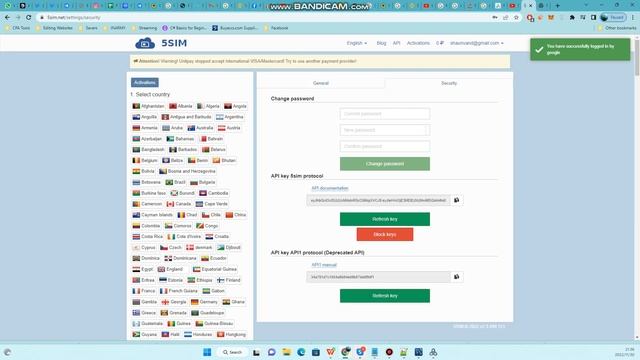 5SIM How to get API Key смотреть онлайн