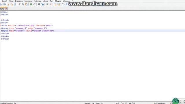PHP tutorial 6 part 1 - making a simple password validation page смотреть онлайн