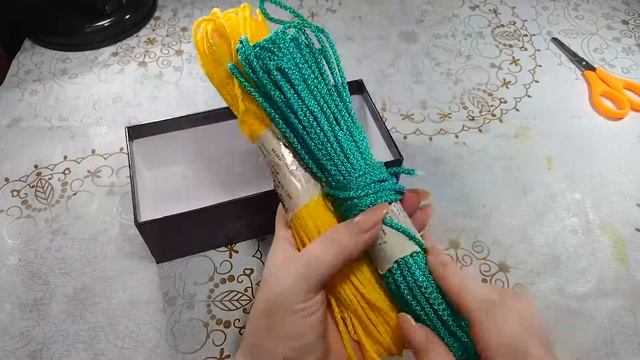 Изумительно красивая! простая в исполнении шкатулка из синтетического шнура и акриловой краски! смотреть онлайн