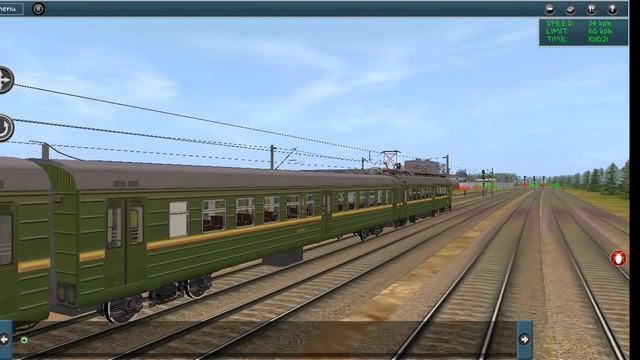 Покатушки на электропоезде ЭР22в по карте Новомосковское кольцо смотреть онлайн