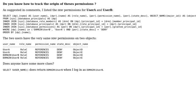 The INSERT/UPDATE/DELETE permission was denied on the object 'TheTable', database 'TheDb',... смотреть онлайн