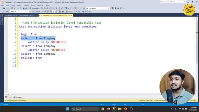 Transaction Isolation Level In SQL | Read Committed, Read Uncommitted, Repeatable Read, Serializabl