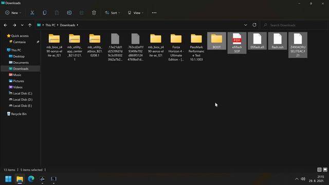 How to Update Gigabyte Z490 to F21 Bios | Flash BIOS with @BIOS Utility | Windows 11 Build 22000.16 смотреть онлайн