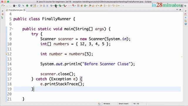 Java Exception Handling Tutorial 1 смотреть онлайн