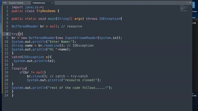 48 Try With Resources In Java | Java Tutorials For Beginners смотреть онлайн