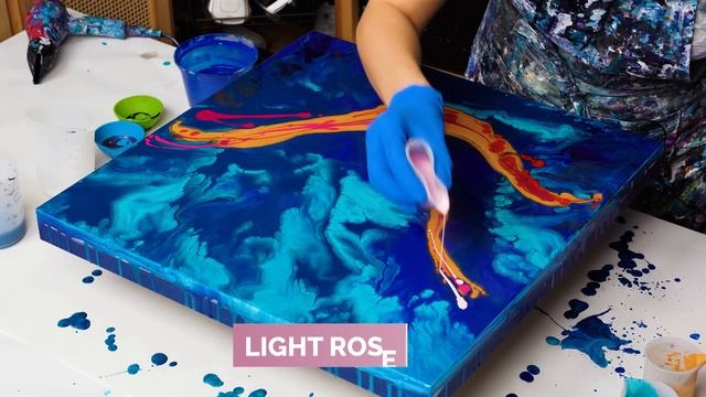 Unique Composition ?BIG and Beautiful + Pouring TIPS ?Multicolor Acrylic Pouring ~Abstract Fluid Ar смотреть онлайн
