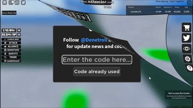 NEW UPDATE CODES [1YEAR UPDATE] LIMITED CODES TIME! Noob Army Tycoon ROBLOX | April 28, 2022 смотреть онлайн