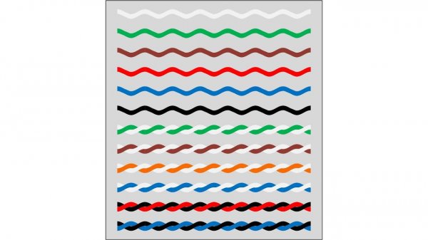 Шаблоны линий витая пара.