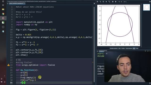 21. 4 ways to solve systems of nonlinear equations in python смотреть онлайн