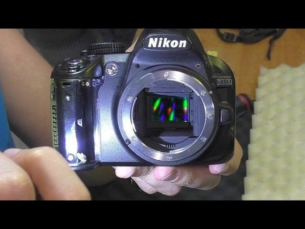 Чёрные снимки. Фотокамера Nikon D3100. РЕМОНТ