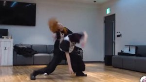 Hyunjin x Yeji Play With Fire dance practice behind