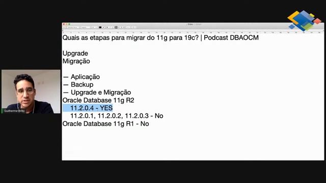 Quais as etapas para migrar do 11g para 19c? | Podcast DBAOCM смотреть онлайн