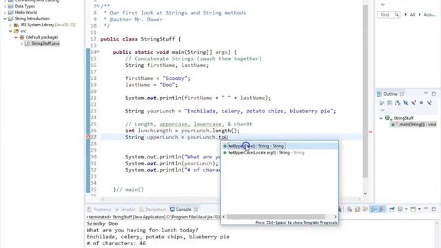 Java 2.6- String Introduction смотреть онлайн