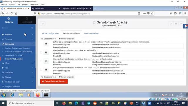 16-CONFIGURACIÓN DEL SERVIDOR APACHE CON WEBMIN PARTE 1 смотреть онлайн
