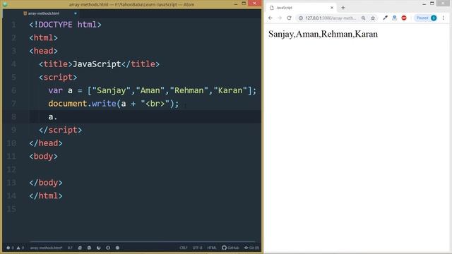 JavaScript Array Sort & Reverse Tutorial in Hindi /Urdu смотреть онлайн