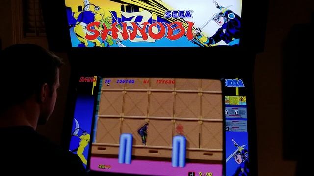 Shinobi Arcade Cabinet MAME Playthrough Attempt w/ Hypermarquee смотреть онлайн