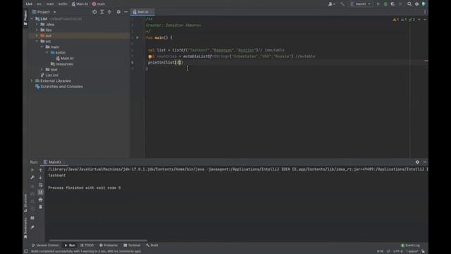 Kotlin dasturlash tili | 36 - dars, Listlar смотреть онлайн