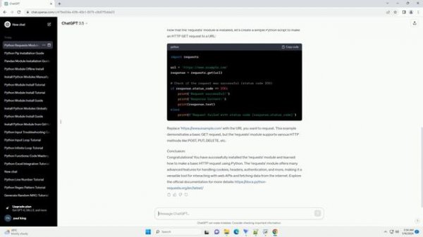 python install module requests