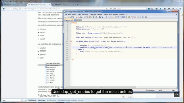 PHP LDAP Tutorial Part 2 - Search Filter and Get Users смотреть онлайн