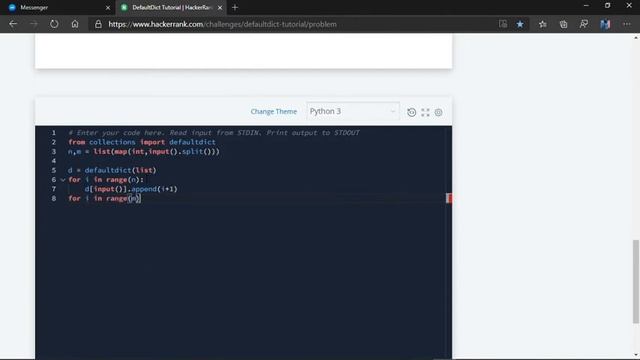 Hackerrank | Python | DefaultDict Tutorial смотреть онлайн