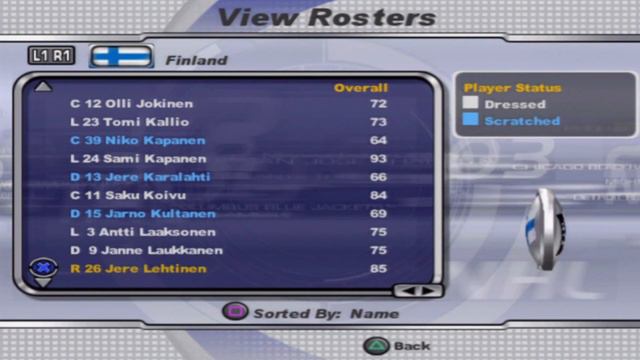 NHL 2003 Finland Overall Player Ratings смотреть онлайн