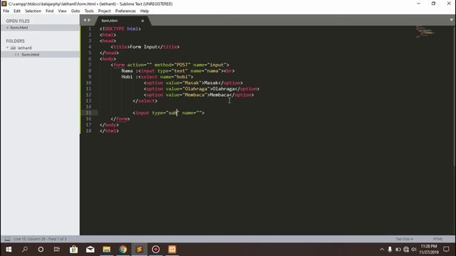 Form Input (Menampilkan nilai pada form) di PHP смотреть онлайн