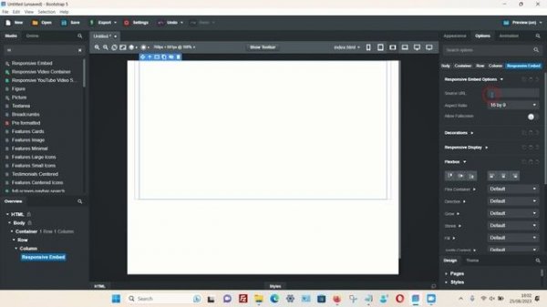 How to Add a Responsive Video in Bootstrap Studio