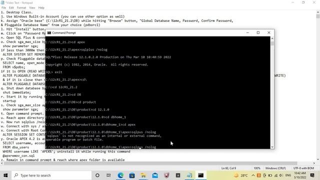 How to Install Oracle APEX 21.2 | DB 12cR1 Pluggable | Executive | Windows 10 смотреть онлайн