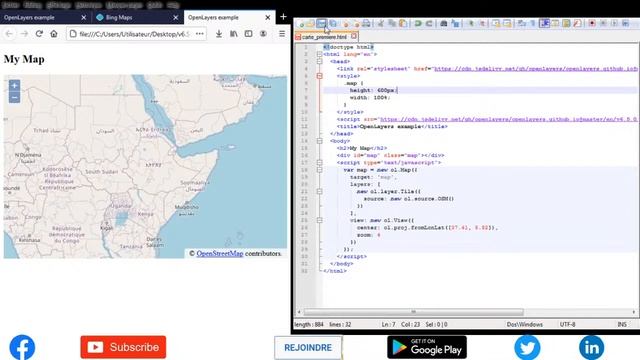 OpenLayers - Création de notre première carte interactive -1 смотреть онлайн