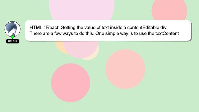 HTML : React: Getting the value of text inside a contentEditable div смотреть онлайн