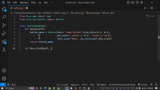 Create Button with kivy | Python kivy app development | Python for Android | Bangla | Part-4 смотреть онлайн