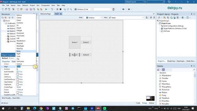 GridPanelLayout Delphi.