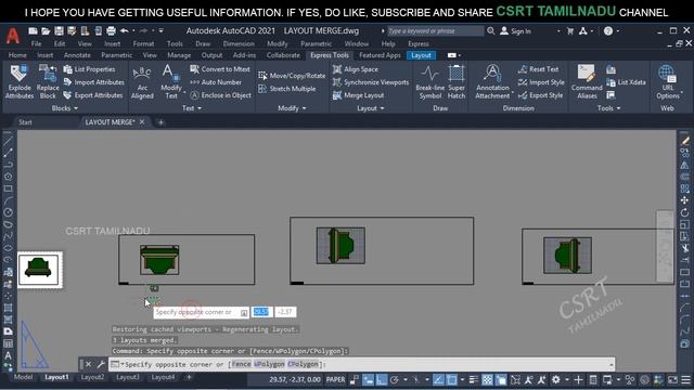219 (LAYOUTMERGE) (EXPRESS TOOL)_LAYOUT_MERGE LAYOUT OPTION IN AUTOCAD смотреть онлайн