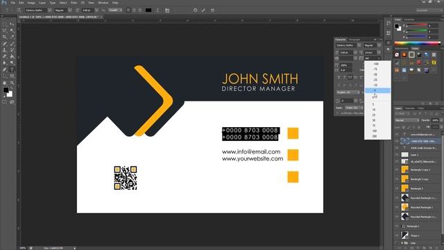 Cool Creative Business Card Design (Orange- Black) | Photoshop Tutorials смотреть онлайн