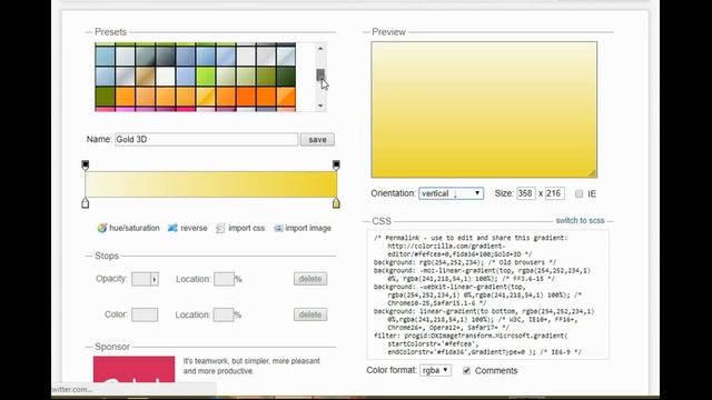 Ultimate CSS Gradient Generator смотреть онлайн