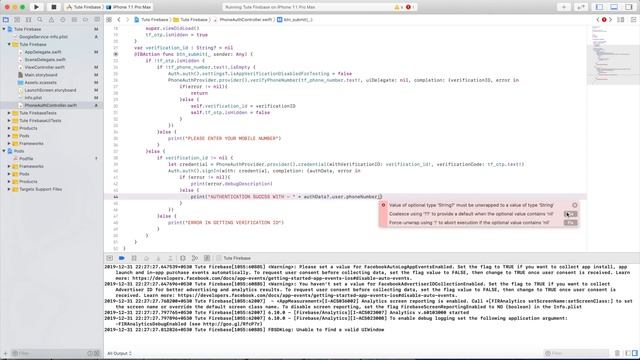 Phone number authentication in iOS with firebase swift 5 смотреть онлайн