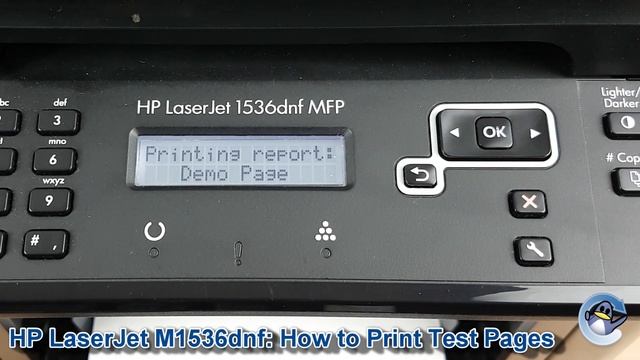 HP LaserJet Pro M1536dnf: How to Print a Black & White Test Page смотреть онлайн