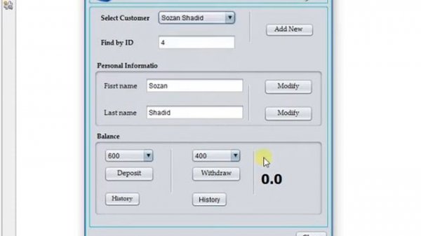 Simple Bank Project / Java with Sqlite - 2015
