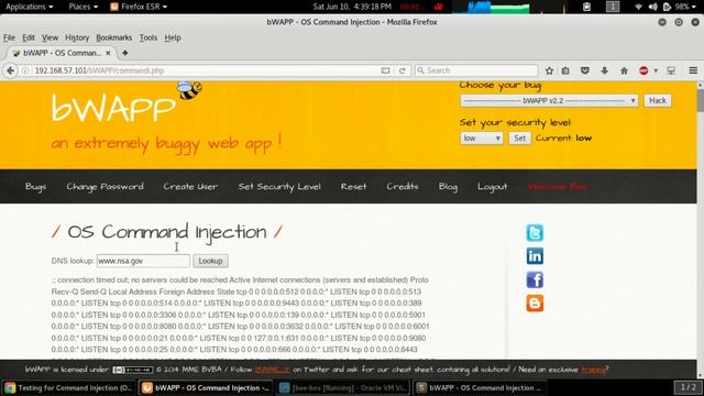 bWAPP - OS Command Injection смотреть онлайн