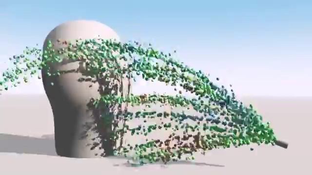 Vue 11, particle test, spray simulation смотреть онлайн