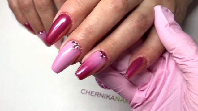 Жемчужная втирка. CHERNIKA, наращивание ногтей в Перми. смотреть онлайн