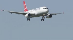 Turkish air airbus 320 on final, canon sx50 hs