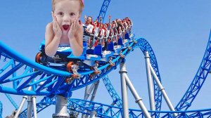 Влог для детей:  Парк аттракционов, сумасшедшие горки и игры в лабиринте