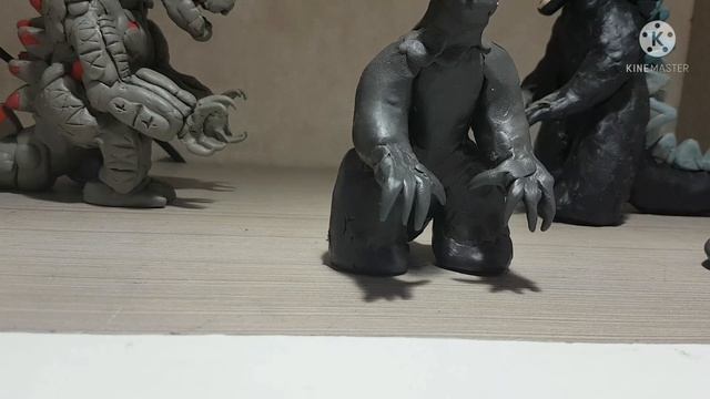 Как слепить годзиллу.Моя первая фигурка годзиллы 2019 года из фильма годзилла король монстров