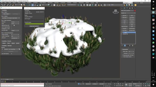 Урок 2 Создание снега на хвойных кустах плагином SnowFlow смотреть онлайн