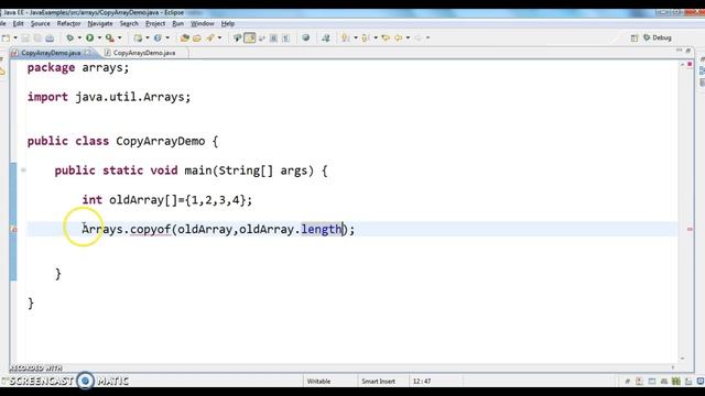 How to copy arrays using Arrays.copyOf() method in java? смотреть онлайн