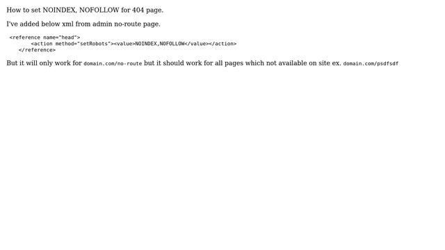 Magento: Magento2: Set NOINDEX, NOFOLLOW for 404 page not found смотреть онлайн