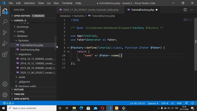 Laravel 6 tutorial - Episode 8 : Model factories смотреть онлайн