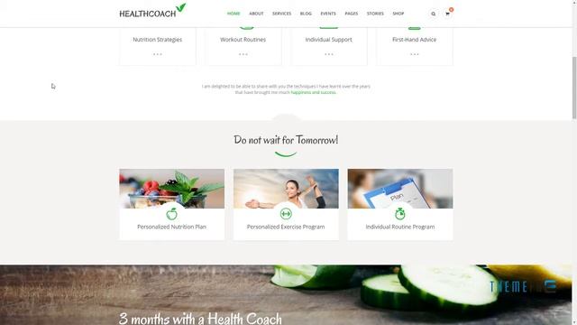Health Coach - Life Coach WordPress theme for Personal Trainer O смотреть онлайн