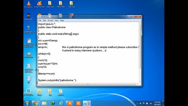 palindrome java смотреть онлайн